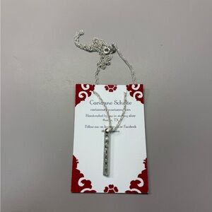 Carianne Believe Word Charm and Chain Sterling Silver Necklace